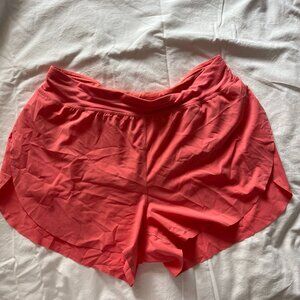 Lululemon Fast and Free Shorts 3 Inch, Size 8: Raspberry Cream